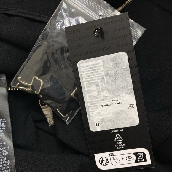 Marciano Devona Strapless Jumpsuit Wide Leg Black - Picture 10 of 15